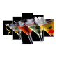 Latest Product Cocktails Glass Art Canvas Prints, Home Decoration Artwork 5 Panels Wall Printing