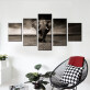 5 pieces of Gray Road Elephant Art Print Oil Painting Poster Decoration