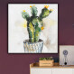 Pop Fine Art Hand-painted Contemporary Art Cactus Oil Painting on Canvas Colorful Knife Painting Flower Pictures Cactus Painting