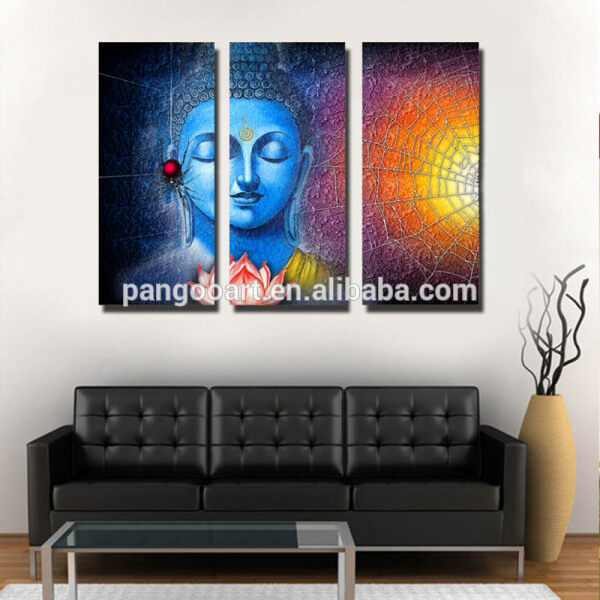 Wholesale fine art decorations for home colorful elephant canvas art Spray painting