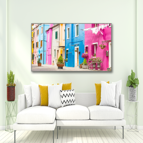 Living room wall decor home decoration wall art painting, colorful countryside scenic printed canvas painting