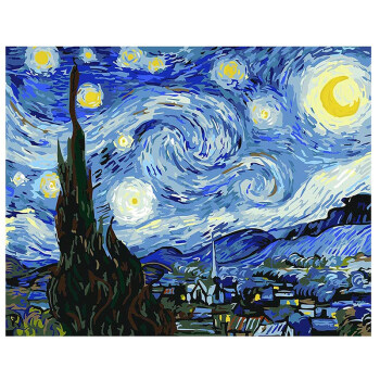 Van Gogh The Starry Night Painting Diy Digital Paint By Numbers Handpainted Oil Painting For Home Wall Artwork