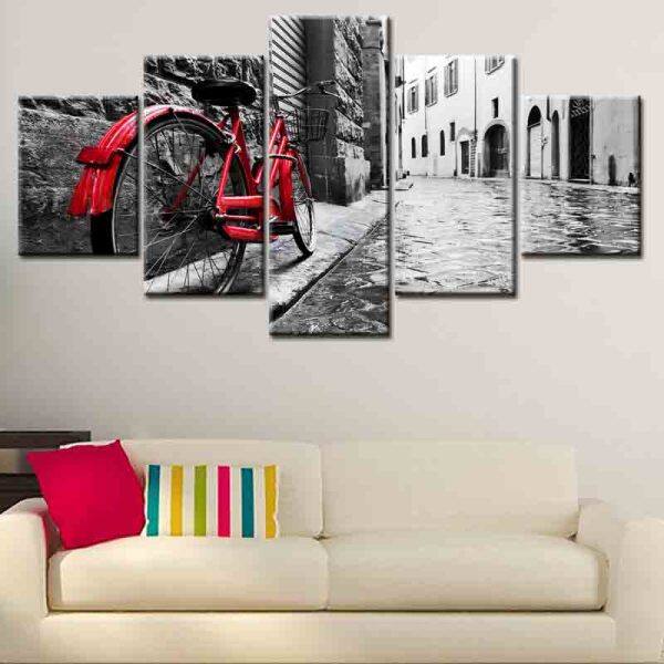 Classic design old street print wall painting wall art painting frameless oil painting canvas digital printing