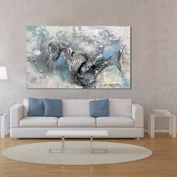 Top Artist Handpainted Wall Art Flower Picture Abstract Style Handmade Modern Gold Leave Oil Painting Home Decor for Living Room