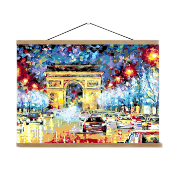 Pangoo Wholesale Custom Triumphal Arch Wall Hanging Christmas Street Framed DIY Painting by numbers set