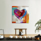 handmade oil painting loveheart  Thick texture home decor  Wall Decoration
