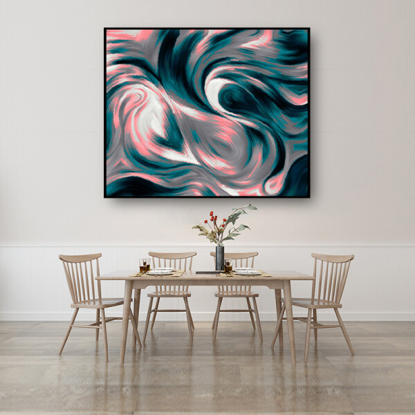 Abstract Home Decoration Chaos Distorted Picture Poster Living Room Wall Art Ink Jet Canvas Oil Painting