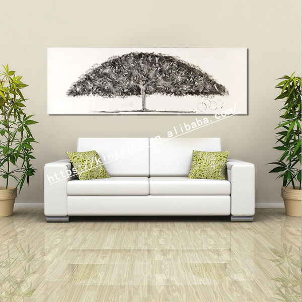 Decoration wall handmade abstract beautiful scenery landscape tree oil painting on canvas