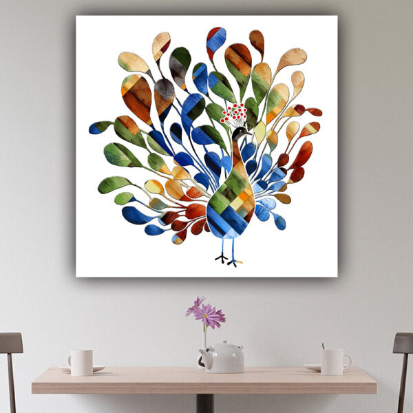 high quality hotel artwork modern stretched canvas print wall art blue abstract oil painting on canvas