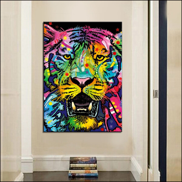 Large Poster HD Printed Painting 1 Panel Animal Tiger Canvas Print Art Home Decor Wall Art Pictures For Living Room