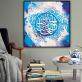 Home Decor Islamic Muslim Arabic Scriptures Light Blue Ocean Background Poster Living Room Wall Art Inkjet Canvas Oil Painting