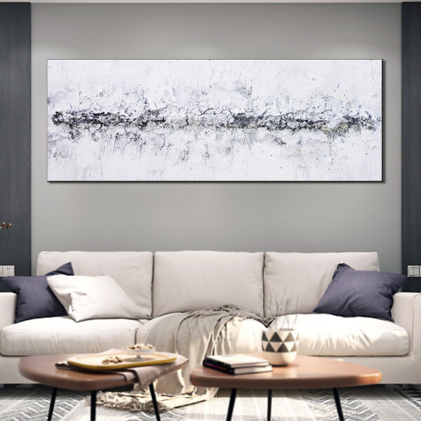Abstract canvas Schilderij oil painting for living room home hotel cafe modern grey black Olieverf Print on Canvas Home Decor