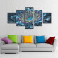 5 Pieces Mandara Giclee Prints Modern Wall Art Custom Kaleidoscope Wall Paintings Flower Canvas Oil Painting For Home Decor