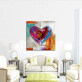 handmade oil painting loveheart  Thick texture home decor  Wall Decoration