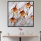 Handmade Oil Paintings Gold Fishes Large Abstract Painting Animal Print Canvas Wall Art Home Decor