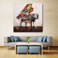 Luxury and Elegance Piano Handmade Oil Painting Wall Art Decoration Handpainted Oil Painting