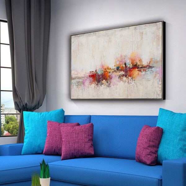 Large wall painting on oil painting vertical handmade abstract art decorative frames for living room decoration painting