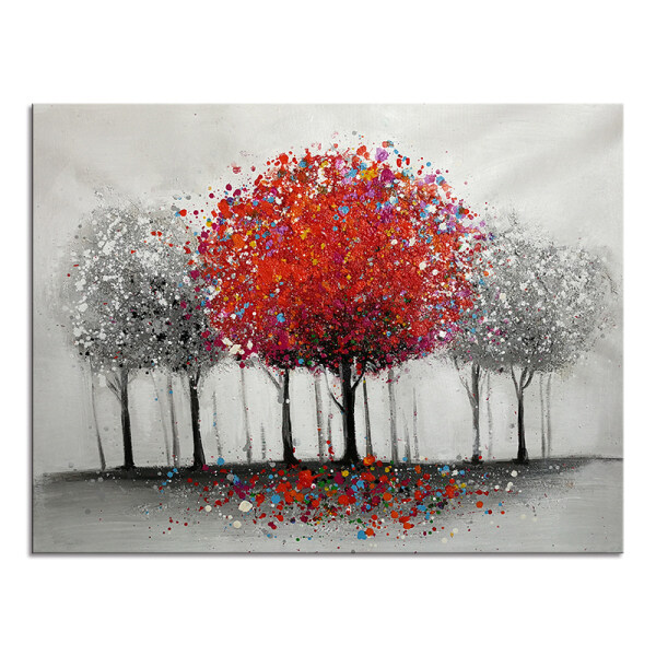 100% Plant Tree Handmade  Texture Oil Painting Abstract Art Wall Pictures for Living Room Home Office Decoration