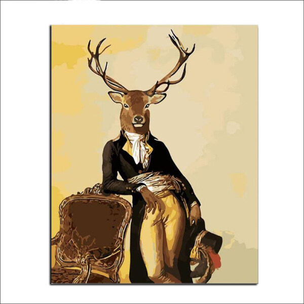 Deer Animals DIY Painting By Numbers For Adults With Frame Modern Wall Art Picture Canvas By Numbers For Home Decors