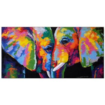 Wholesale Custom Elephant Animal home accessories Canvas Painting  handmade Oil Painting  for home decor