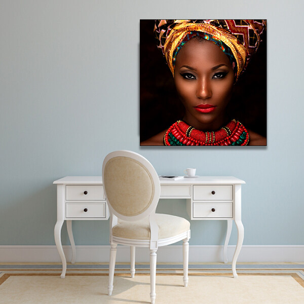 Wholesale Wall Art Custom Design Canvas Painting, Black Women Photo Picture painting wall art