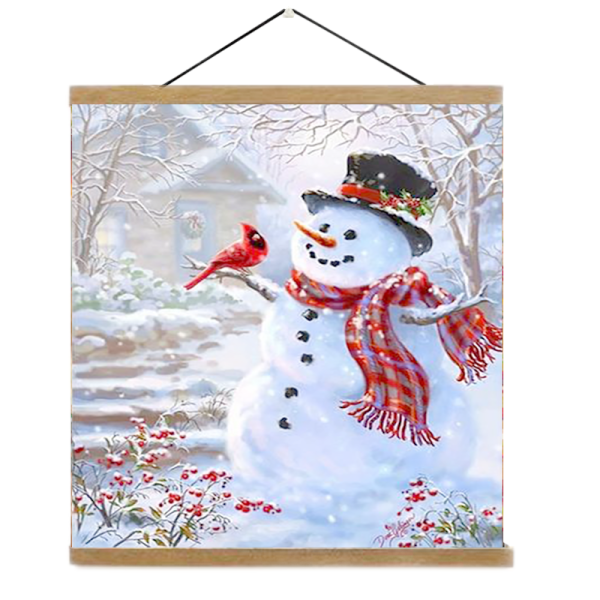 Snow Paint Oil Painting Drawing On Canvas by Hand Arts Crafts For Living Room Decoration With Frame Diy Oil Painting by Numbers