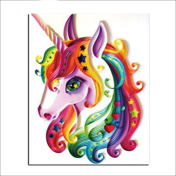 Diy Digital Unicorn Canvas Painting By Numbers For Children Kids