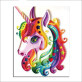 Diy Digital Unicorn Canvas Painting By Numbers For Children Kids