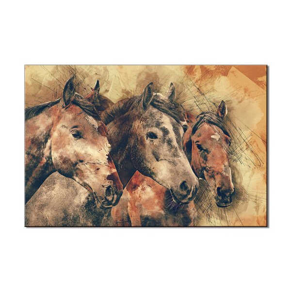 Running Horse Poster Print Animal Nursery Wall Art Canvas Painting Child Picture Nordic Kids Baby Room Decoration