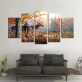5 panels deer Beacon Canvas Wall Art Canvas Painting Custom Wall Paintings Art Work Painting  Living Room Wall Decoration