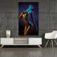 Wholesale personality vivid figure decorative painting ,Nude portrait of African black woman  art oil printing canvas painting