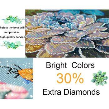 Wholesale Custom House Flower Round Crystal Rhinestones 5D Diamond Painting Paint by Numbers Full Drill Painting for Amazon