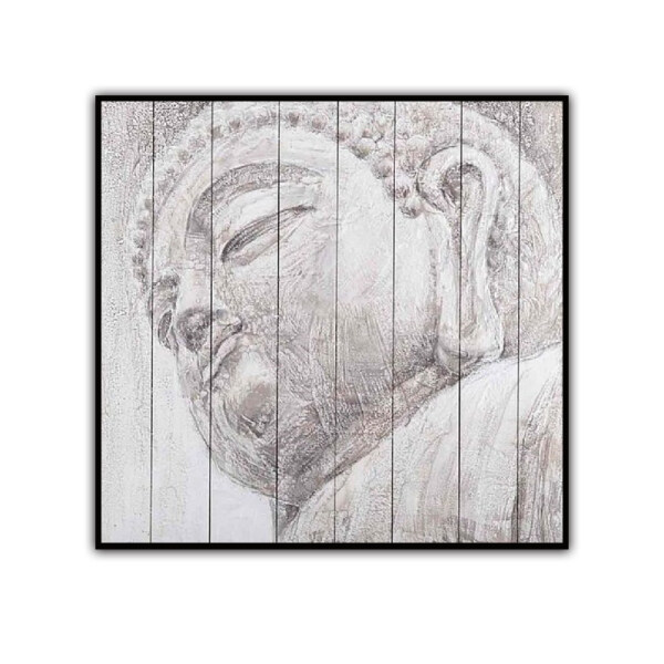 100% Handmade  Texture Oil Painting Buddha head Abstract Art Wall Pictures