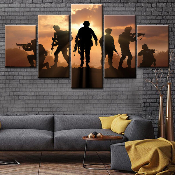 Top fashion art of war theme 3d painting digital printing canvas printing custom painting