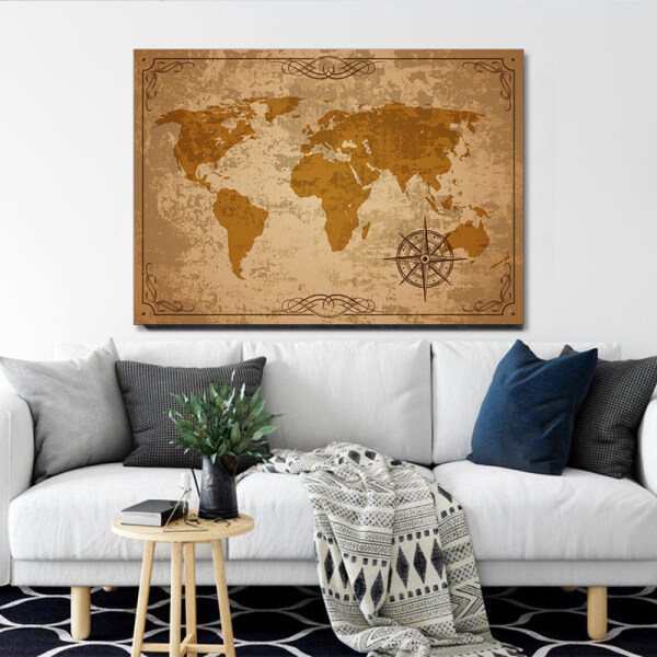 2021 Wholesale special Design Map Picture Canvas Painting Paintings for living room