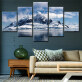 5 panels Giclee Canvas Wall Art Mountain Canvas Painting Custom Wall Paintings Art Work Painting  Living Room Wall Decoration