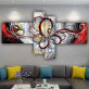 Wholesale 4Panel wall art custom picture abstract canvas print living room wall decoration hanging painting
