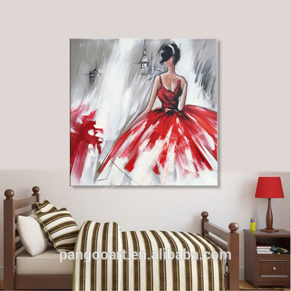 handmade lady portrait oil painting wall art home decoration Abstract heavy texture knife painting canvas art living room