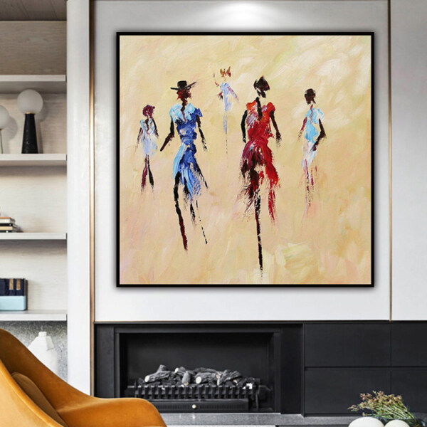Handmade Wall Decoration A few abstract people Canvas Art Oil Painting decor wall decor