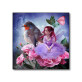 Factory direct sale cartoon girl and bird  painting children gift 5D DIY diamond painting set