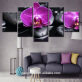 5 Pieces HD Unframed Painting Hot Flowers For Home Wall Art Decor Artwork Draw Modern Decorative Living Room