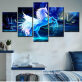 HOT SALE 5 pieces Fashion Wall Art Painting Dreamy Unicorn For Living Room or Bed Room (No frame)