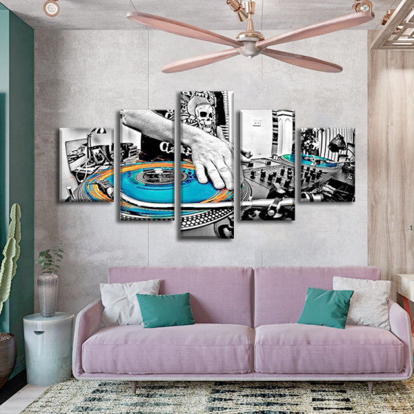 5panels ElectricMusic Giclee Canvas Wall Art Canvas Painting Custom Wall Paintings Oil Painting for Living Room Wall Decoration