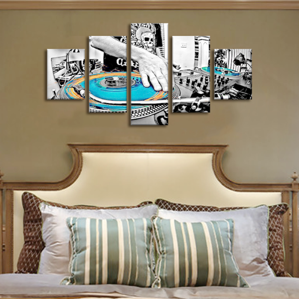 5panels ElectricMusic Giclee Canvas Wall Art Canvas Painting Custom Wall Paintings Oil Painting for Living Room Wall Decoration