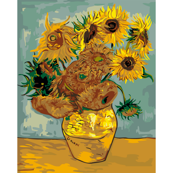Van Gogh Painting Diy Digital Painting By Numbers Sunflower Handpainted Oil Painting For Home Wall Artwork