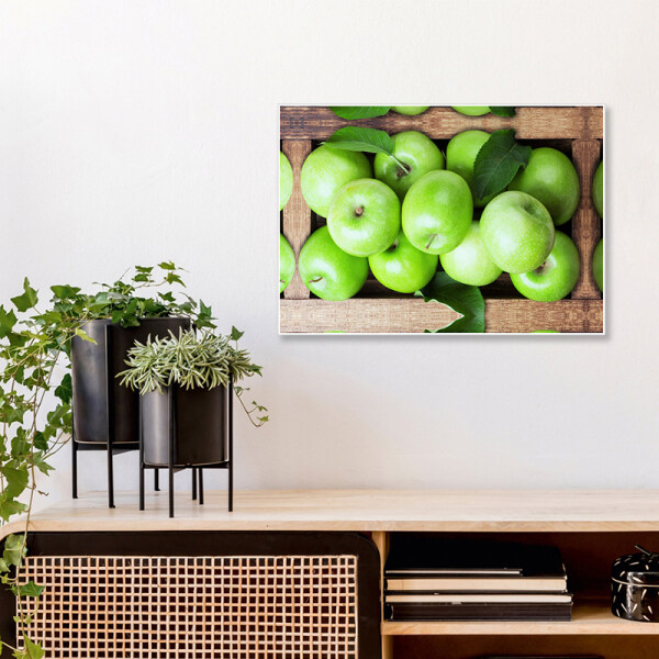 High Quality Wholesale Art Painting Green Apple Picture Custom Canvas Print Painting