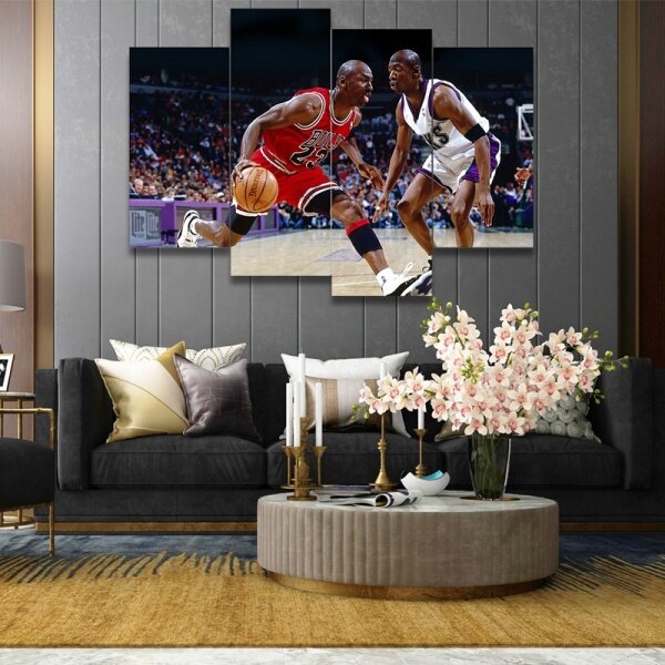 Attractive Style NBA Basketball Sports Portrait Art Wall Painting, Canvas Art Painting Home Decoration Painting