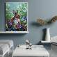 Custom Canvas Wall Art 5D Diy Crystal Homfun Diamond Painting Set Ainmal Rabbit Diamond Paint by number for Amazon