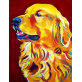 Wholesale Custom Dog Animal home accessories Framed Canvas Painting  handmade Oil Painting for home decor