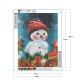 Custom Mosaic Red Cheeks Snowman Round Crystal Homefun Wholesale Christmas 5D Diamond Painting Paint by numbers